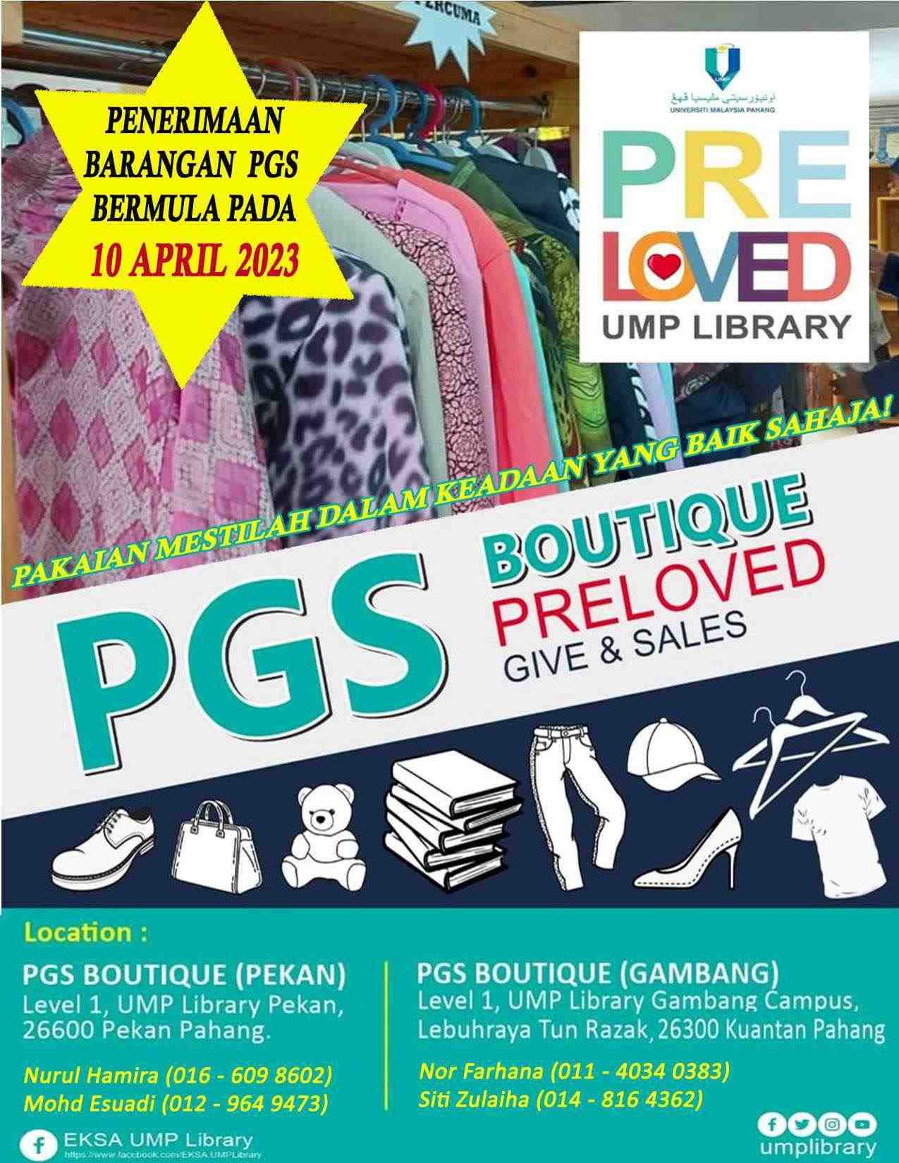 UMPLIB - Jawatankuasa EKSA Perpustakaan Laksana Program ‘ Butik PGS Raya’ 